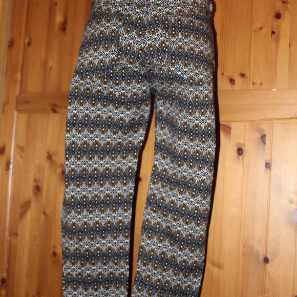 H&M Paisley Styled Printed Slim Trousers NWT Size 12 - Picture 7 of 13